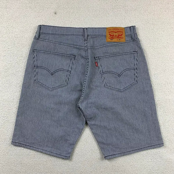 [BUNJANG] Levi's Red Tab 505 Hickory Stripe Denim Shorts / 리바이스 레드탭 505 히코리 스트라이프 데님 쇼츠 반바지