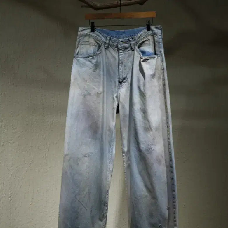 [BUNJANG] Ancellm AGING STRAIGHT 5P Denim Pants - Indigo / 안셀름 에이징 스트레이트 5P 데님 팬츠 - 인디고