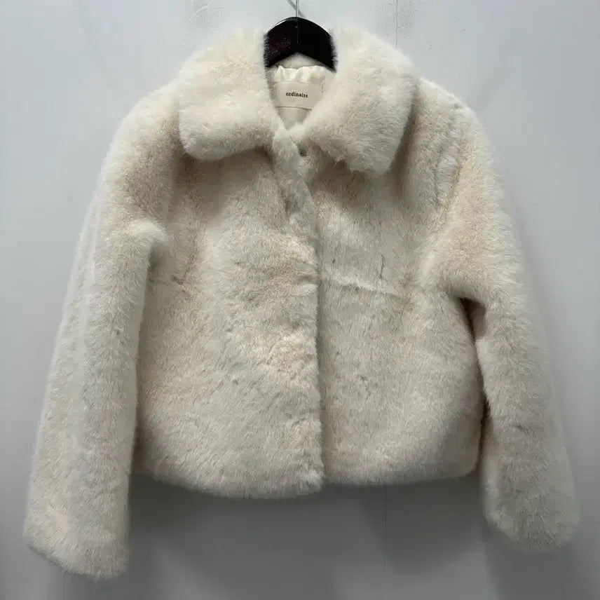 [BUNJANG] Ordinaire Cream Fur Jacket (Size F) / <만원빈티지 최저가>ordinaire 크림 퍼자켓 F