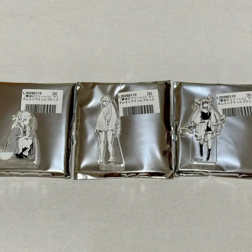 [BUNJANG] Sousou no Freiren Jerry Original Art Acrylic Block Set / 장송의 프리랜 아크릴 블록 프리랜 제리에 조리데 3개 일괄 원화 피규어