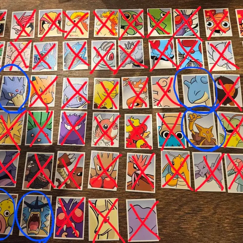 [BUNJANG] Pokemon ID Photo Stickers Series 3 (Lapras, Gyarados, Clefairy, Dodrio, Ducklett, Shellder, Gloo) / 포켓몬 증명사진 스티커 3탄 라프라스 갸라도스 푸크린 두트리오 골덕 윤겔라 우츠동