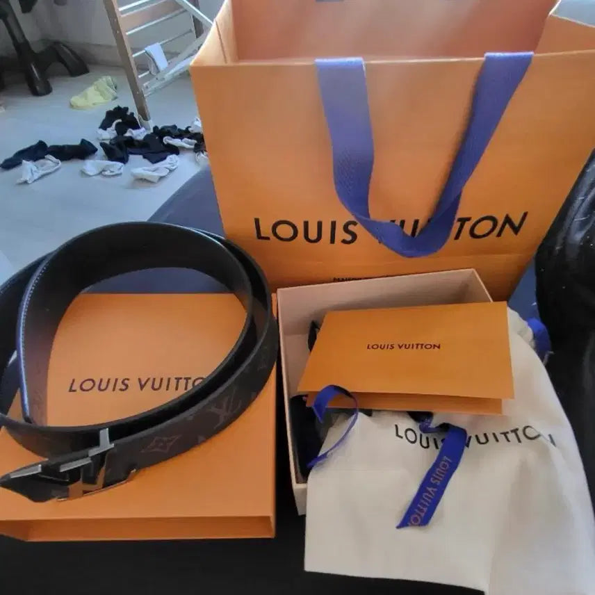 [BUNJANG] Louis Vuitton Men's Belt Full Set / 루이비통 남성 벨트 백화점 정품