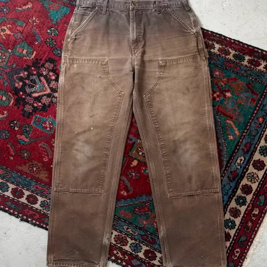 [BUNJANG] Carhartt B136 Double Knee DKB Dark Brown Pants / [36] OG 칼하트 더블니 DKB 칼하트 B136 다크브라운 썩블니