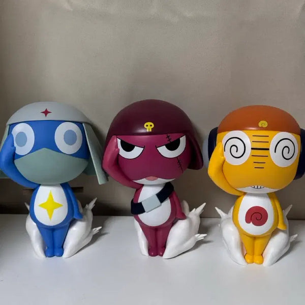 [BUNJANG] Bandai Keroro Soldier Gero-ro, Dororo, Kururu Sofubi Figures 3-Set / 택포8) 케로로 반다이 기로로 도로로 쿠루루 소프비피규어 3종세트