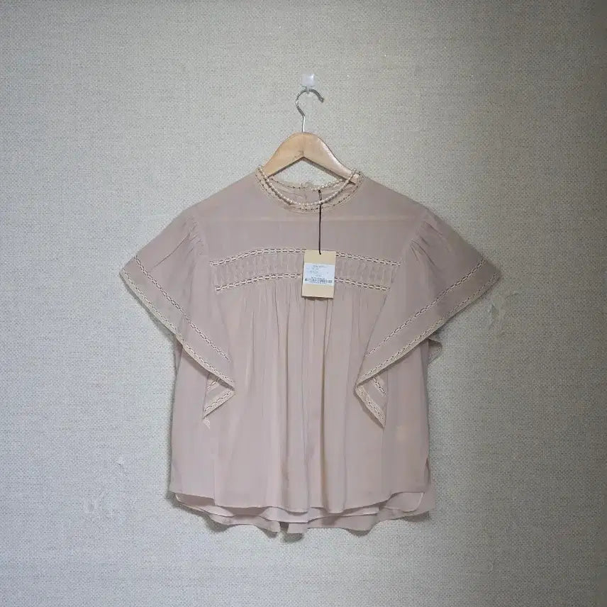 [BUNJANG] SJSJ Lace Shirring Blouse (New) / 한섬)SJSJ 블라우스(새상품)
