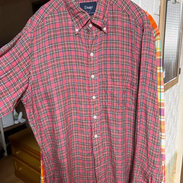 [BUNJANG] Drakes Madras Check Shirt - Size L (16-41) / 드레익스 마드라스 셔츠 L(16-41)