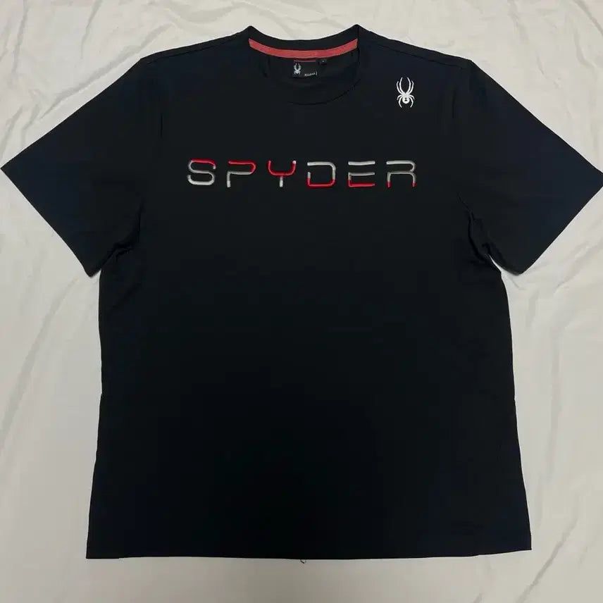 [BUNJANG] Spider Embroidered Logo Short Sleeve T-Shirt / 스파이더 자수 로고 반팔