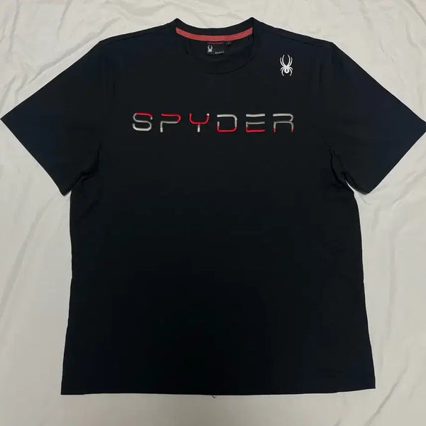 [BUNJANG] Spider Embroidered Logo Short Sleeve T-Shirt / 스파이더 자수 로고 반팔