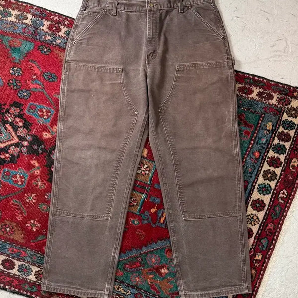 [BUNJANG] Carhartt B136 Double Knee Pants Dark Brown (38x32) / [38] OG 칼하트 더블니 DKB 칼하트 B136 다크브라운 썩블니