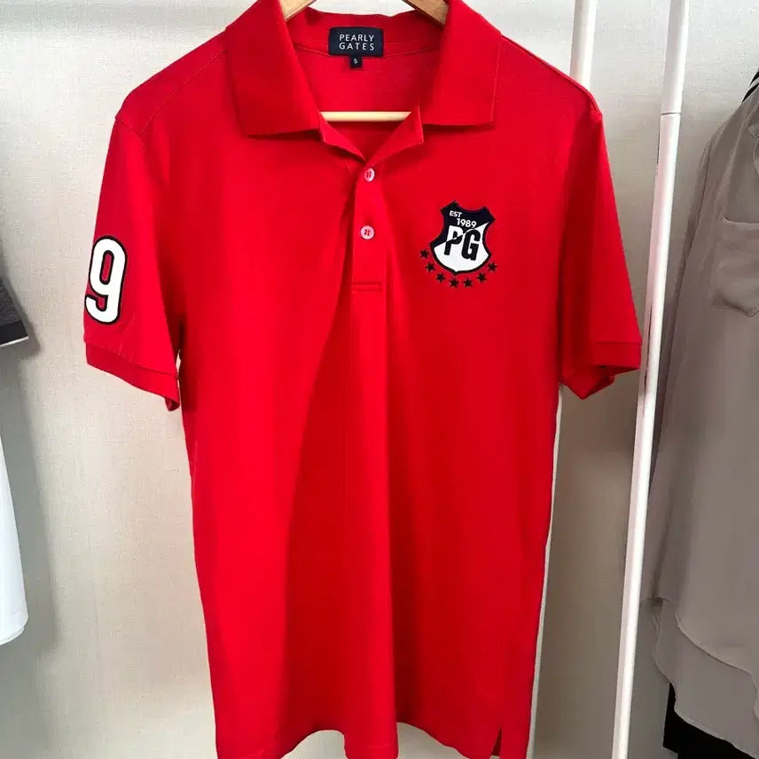 [BUNJANG] Parigates Golf Short-Sleeve Polo Shirt Red Men's Size 95 / 파리게이츠 골프 반팔 카라티셔츠 빨강 G 남성 95 5