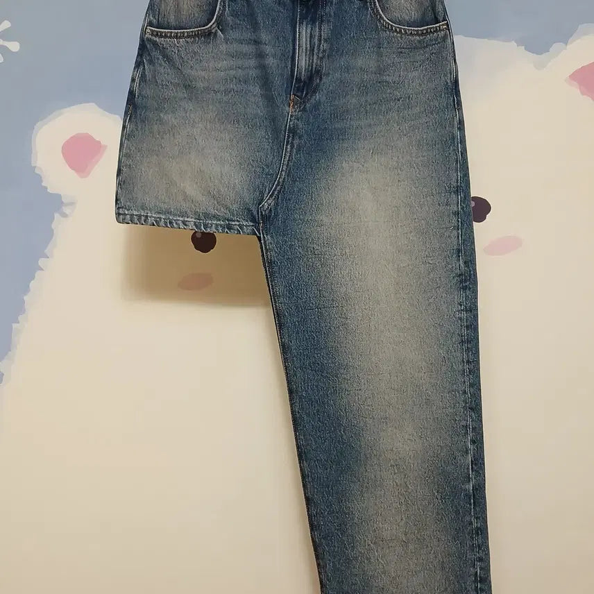[BUNJANG] ZARA Asymmetrical Denim Long Skirt / (27~28) 자라 언발란스 데님 롱 스커트 청치마