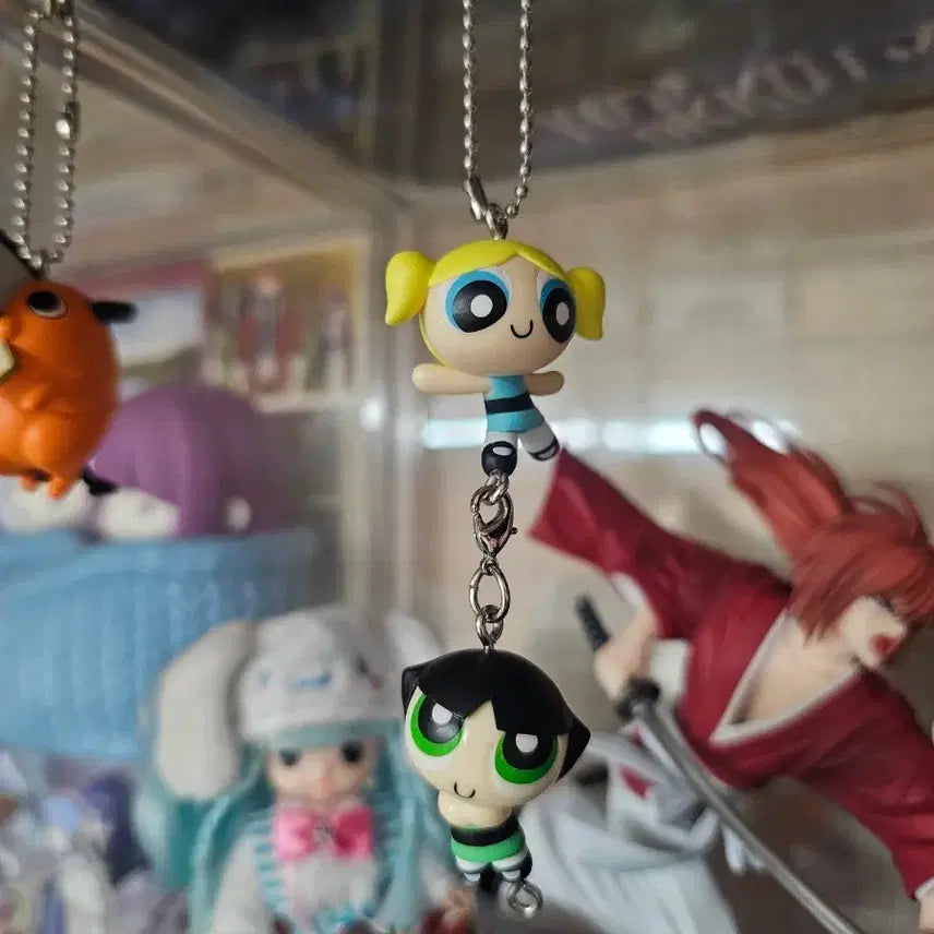[BUNJANG] Powerpuff Girls Gachapon Figure Keyring Set / 파워퍼프걸 키링 가챠 피규어