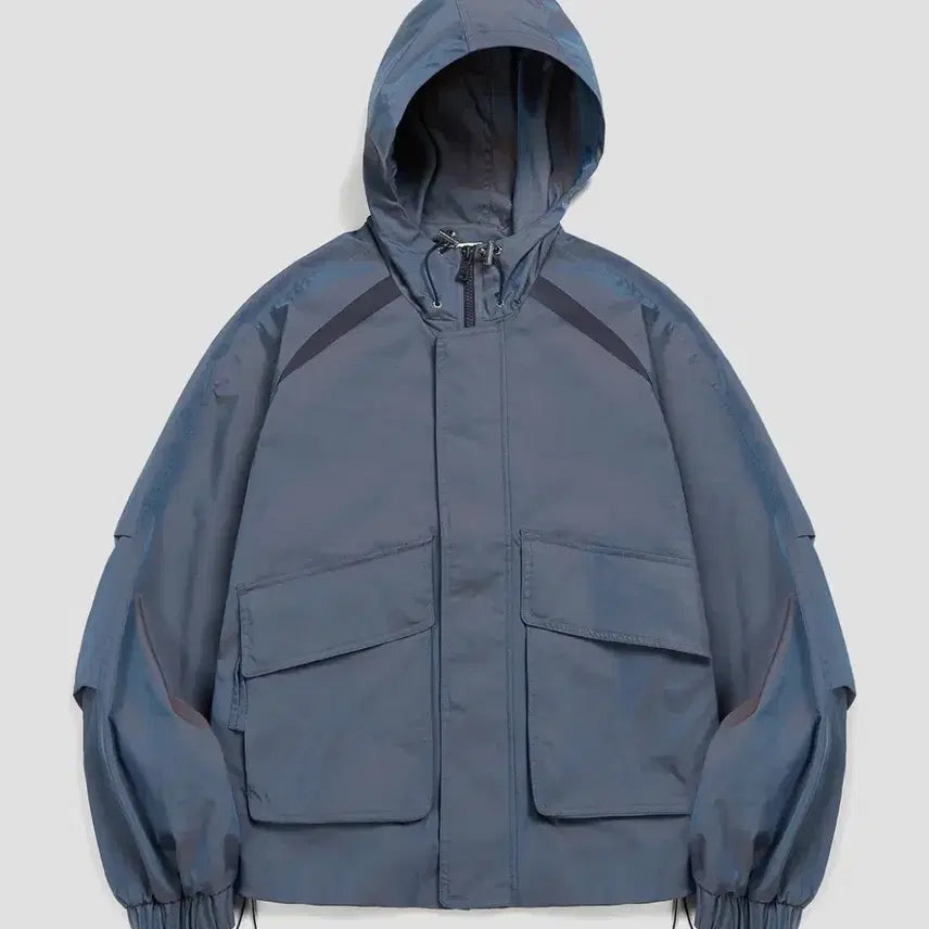 [BUNJANG] KIMUIR Glossy Two-Tone Windbreaker / 키뮤어 글로시 투톤 윈드브레이커