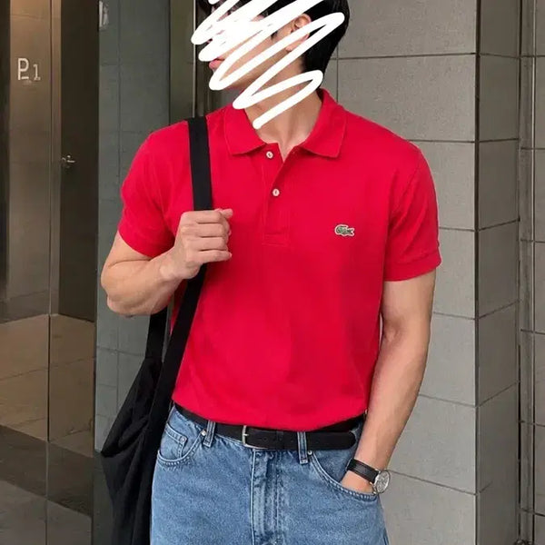 [BUNJANG] Lacoste Short-Sleeve Polo Shirt / 라코스테 반팔 카라티