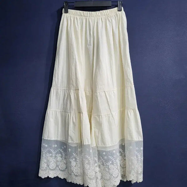 [BUNJANG] Cotton Blend Wide Pants (New) / 코튼면 밴딩 와이드 팬츠(새상품)
