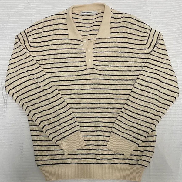 [BUNJANG] Branded Hard Twist Polo Knit / 브랜디드 하드 트위스트 폴로 니트