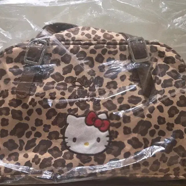 [BUNJANG] Hello Kitty Leopard Pattern Tote Bag Shoulder Bag / 헬로키티 레오파드 패턴 토트백 숄더백