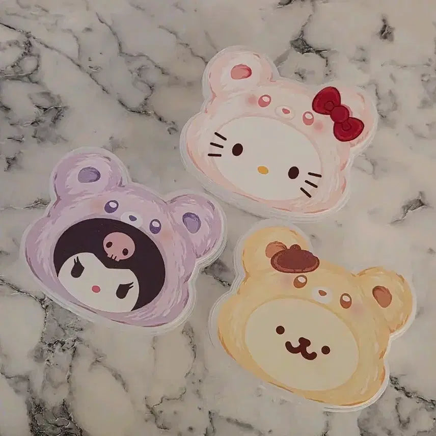 [BUNJANG] Sanrio Mini Food Containers Set of 3 (Hello Kitty/Kuromi/Pompompurin) / 산리오 밀폐용기 보관함 3종 (키티/쿠로미/폼폼푸린)