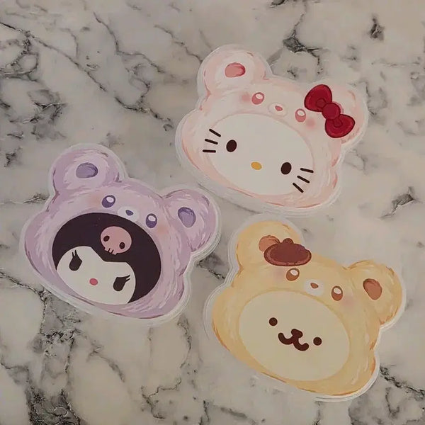 [BUNJANG] Sanrio Mini Food Containers Set of 3 (Hello Kitty/Kuromi/Pompompurin) / 산리오 밀폐용기 보관함 3종 (키티/쿠로미/폼폼푸린)
