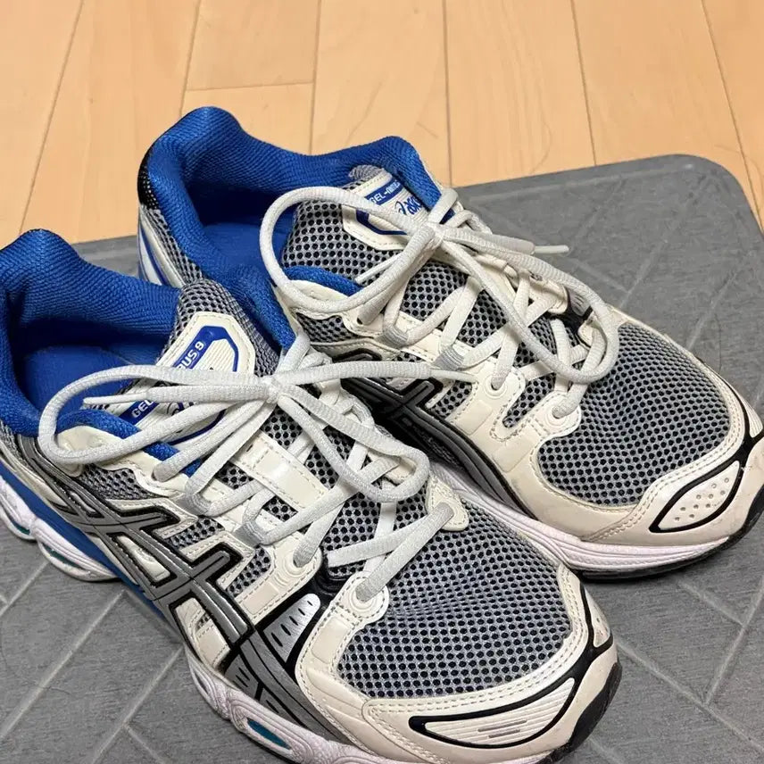 [BUNJANG] ASICS Gel-Nimbus 9 White Lake Drive Sneakers (270) / 아식스 젤 님버스 9 화이트 레이크 드라이브 (270)