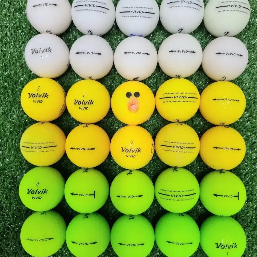 [BUNJANG] Volvik Vivid Matte 3-Piece Golf Balls (30-Pack, A+/A Grade) / 볼빅 비비드 무광볼 3피스 A+/A급 30개 골프공 로스트볼