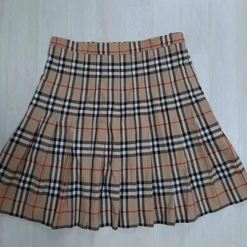 [BUNJANG] Burberry Check Pleated Midi Skirt XL / 버버리 체크 플리츠 치마 (XL)