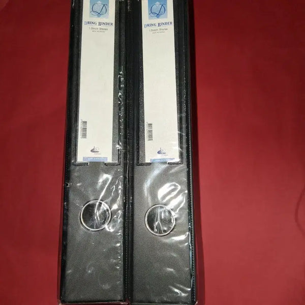 [BUNJANG] D-Ring Binder Set (1.5 inch, 3-Ring, Black) - 2 Count / D-RING 바인더 1.5인치 3공 블랙 2개 세트