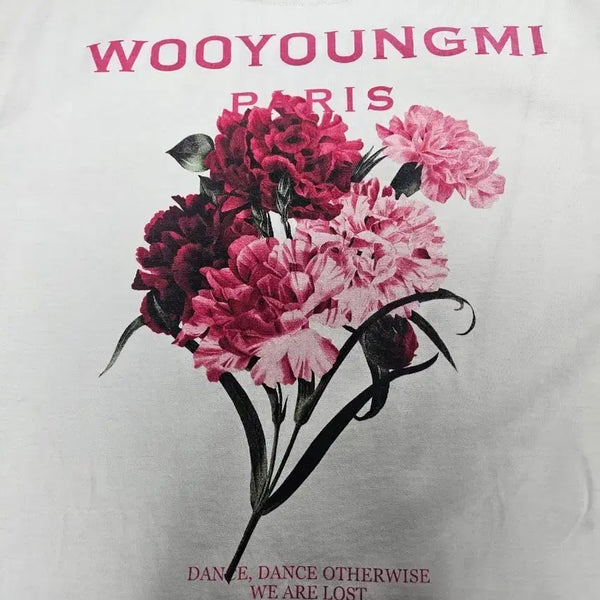 [BUNJANG] Wooyoungmi Flower Print Short Sleeve T-shirt Size 50 / 우영미 플라워 프린트 반팔 티셔츠 50