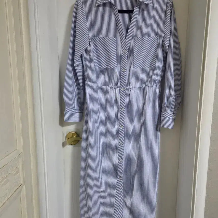 [BUNJANG] ZARA Striped Shirt Long Dress / ZARA 스트라이프 셔츠 롱 원피스