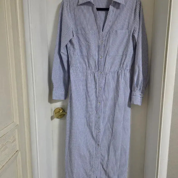 [BUNJANG] ZARA Striped Shirt Long Dress / ZARA 스트라이프 셔츠 롱 원피스