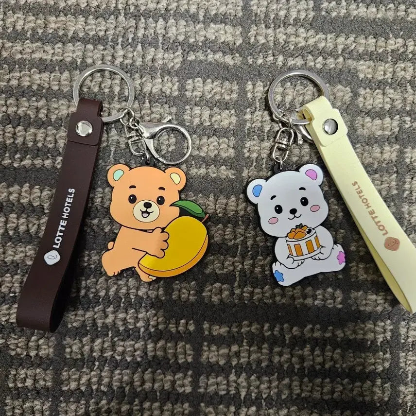 [BUNJANG] Lotte Hotel Pollua Belluo Rubber Keychain Bundle Set / 롯데호텔 폴루아 벨루오 고무 키링 일괄 판매