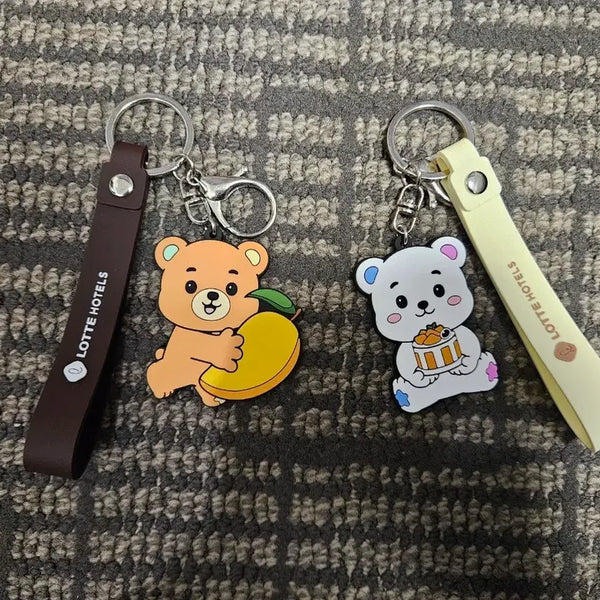 [BUNJANG] Lotte Hotel Pollua Belluo Rubber Keychain Bundle Set / 롯데호텔 폴루아 벨루오 고무 키링 일괄 판매
