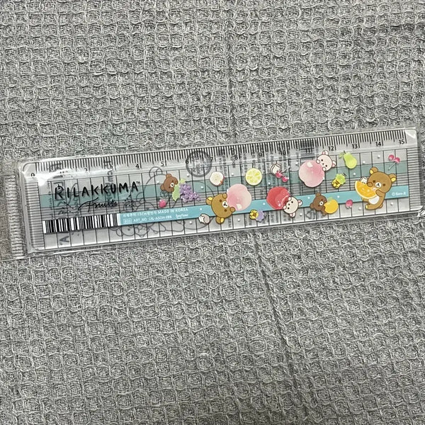 [BUNJANG] Rilakkuma Fruit Design 15cm Ruler / 리락쿠마 과일 디자인 15cm 자