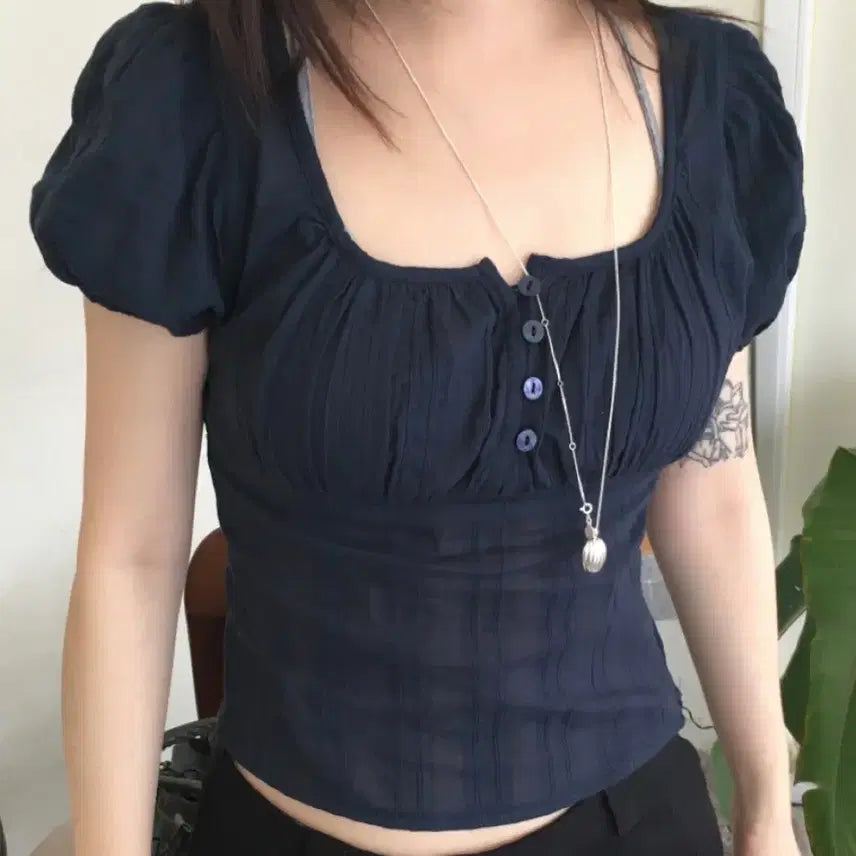 [BUNJANG] Our Cabinet Selena Puff Blouse / 아워캐비넷 selena puff blouse