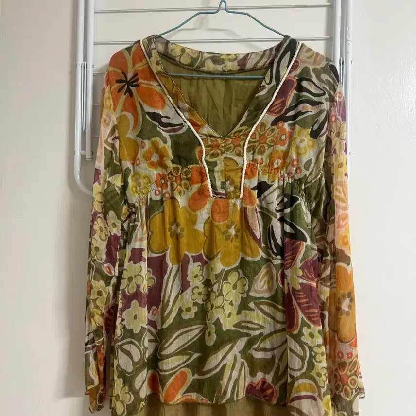 [BUNJANG] Vintage Flower Pattern Blouse / 빈티지 플라워 패턴 블라우스