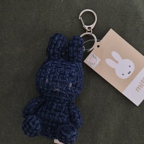 [BUNJANG] Tweed Miffy Keyring Navy / 트위드 미피 키링 네이비
