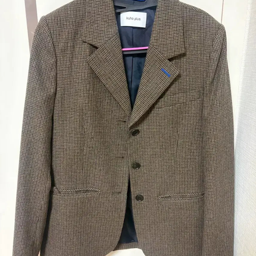 [BUNJANG] KUHO PLUS Check Jacket Size 55 / 구호플러스 체크 자켓 55사이즈