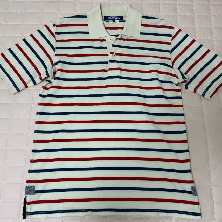 [BUNJANG] Junya Watanabe x Comme des Garçons Logo Collar T-shirt L / 준야와타나베x꼼데가르송 카라티 반팔티셔츠 L