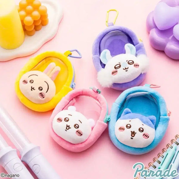 [BUNJANG] Parade Monjakwi Momonga Face Mini Pouch Keyring / 퍼레이드 먼작귀 모몽가 얼굴 미니 파우치 키링 투명창 pvc 카라비너