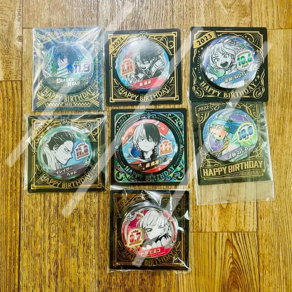 [BUNJANG] My Hero Academia Birthday Can Badge Set - Toga, Todoroki, Nejire, Aizawa (Bundle Set) / 일괄)히로아카 생일 캔뱃지굿즈 토가 토도로키 네지레 아이자와