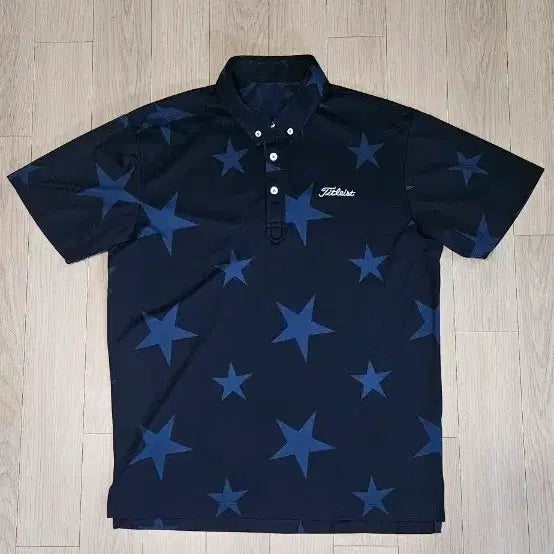 [BUNJANG] Titleist Men's Short Sleeve Polo Shirt Navy Star Pattern Size 100 / 타이틀리스트 반팔 카라티 네이비 별 패턴 100 가슴단면 53