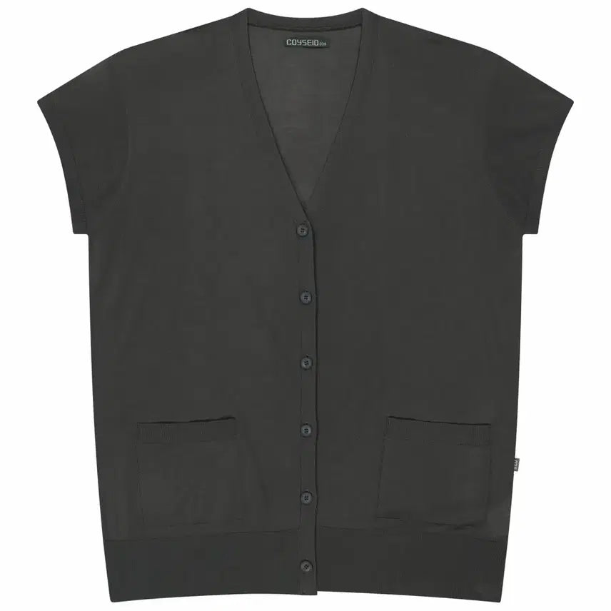 [BUNJANG] KOSEIO 038 Half Sleeve Cardigan Charcoal / [새상품] 코이세이오 038 HALF SLEEVE CARDIGAN CHARCOAL