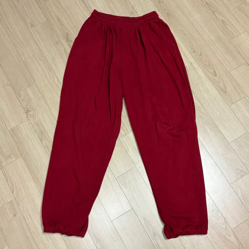 [BUNJANG] Red Oversized Baggy Jogger Pants / 빨간색 조거팬츠 오버핏 조거팬츠 배기핏