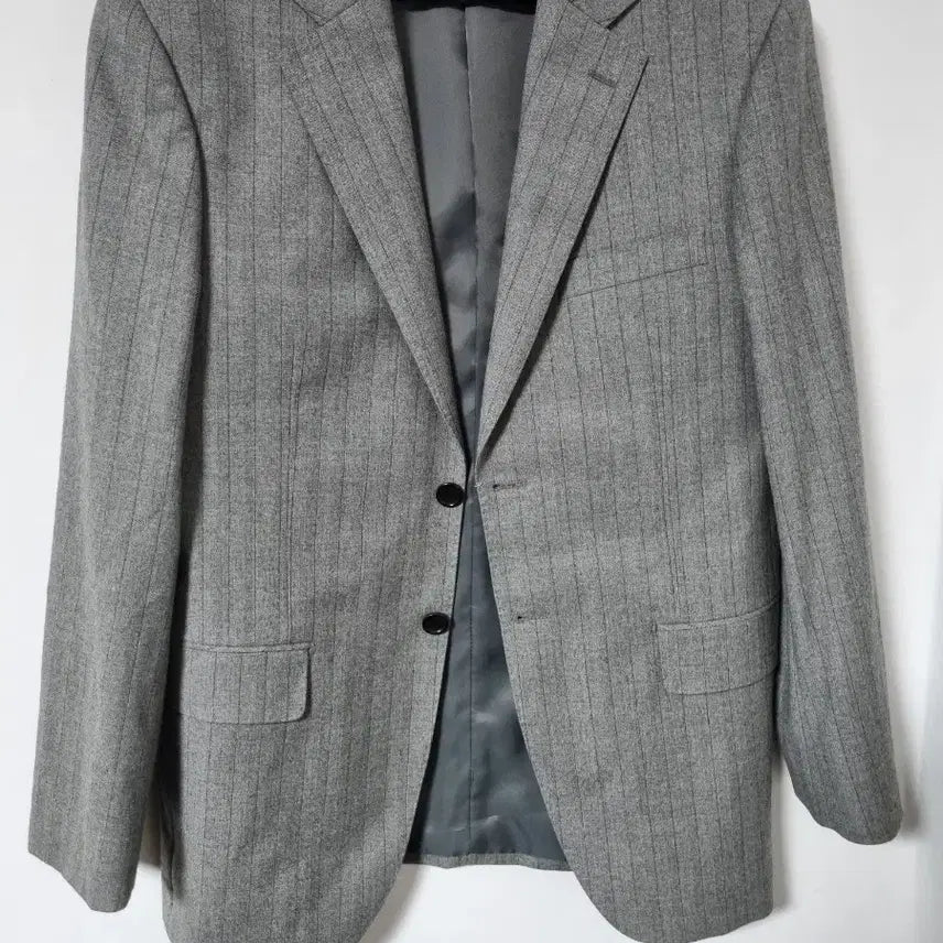 [BUNJANG] The Van Blazer Grey Stripe Size 90 / 더반정장 자켓 회색 스트라이프90