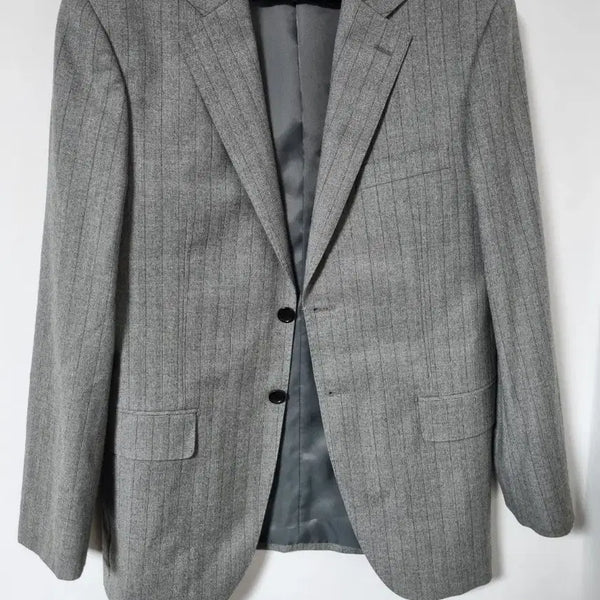 [BUNJANG] The Van Blazer Grey Stripe Size 90 / 더반정장 자켓 회색 스트라이프90