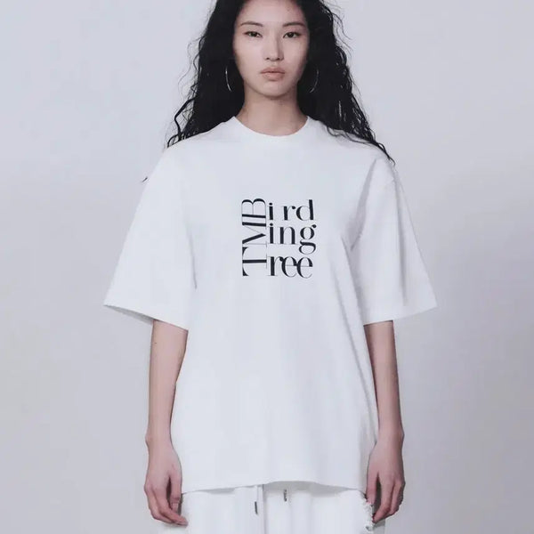[BUNJANG] trimmingbird TMB Square Logo T-shirt White / 트리밍버드 TMB Square Logo T-shirts 화이트