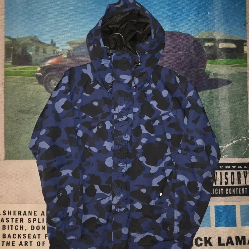 [BUNJANG] BAPE Color Camo Snowboard Jacket Navy / 베이프 컬러 카모 스노우보드 자켓 네이비