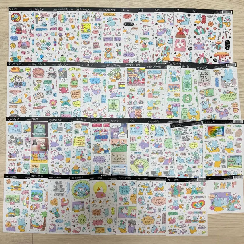 [BUNJANG] Sukidoki Sticker Bundle Set / 수키도키1번 39장 일괄