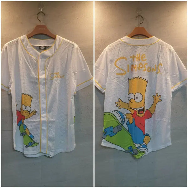 [BUNJANG] The Simpsons Bart Skate Graphic Jersey T-Shirt / 심슨 바트. 오피셜굿즈 .져지 반팔 티셔츠.