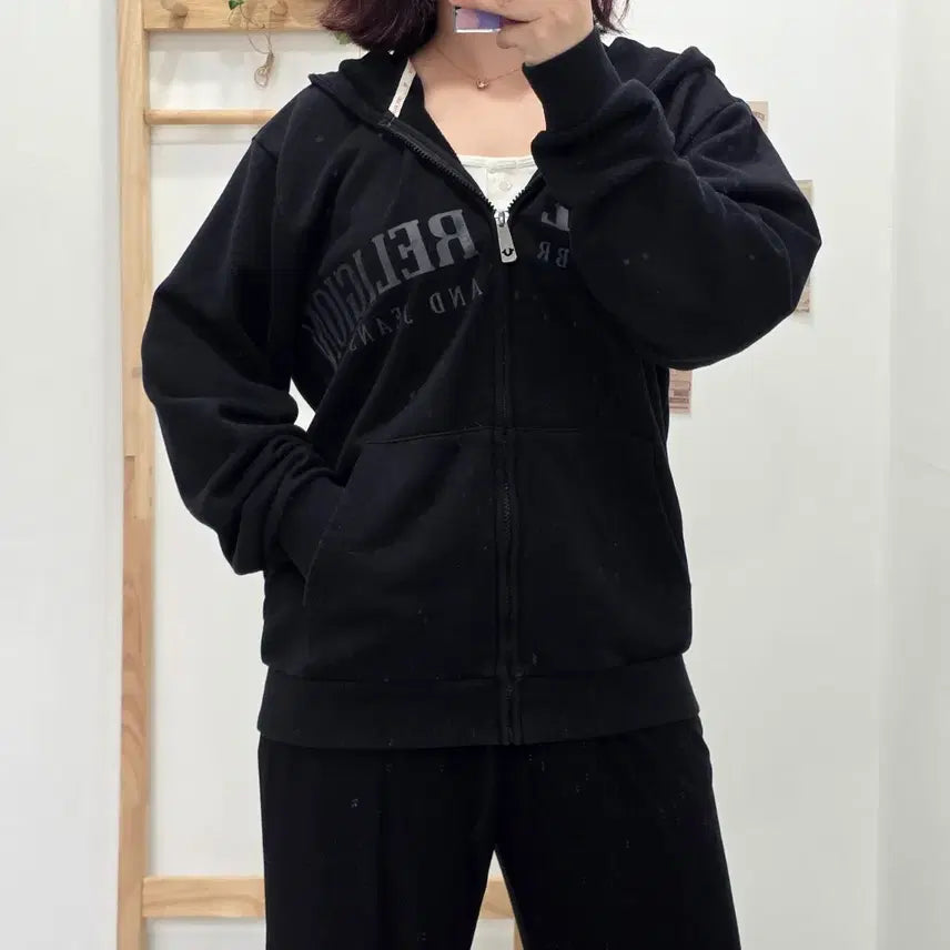 [BUNJANG] True Religion Zip-Up Hoodie Black / [프립]100/트루릴리젼 후드 집업 검정